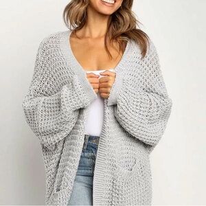 American Eagle | American Eagle Knitted Gray Cardigan
